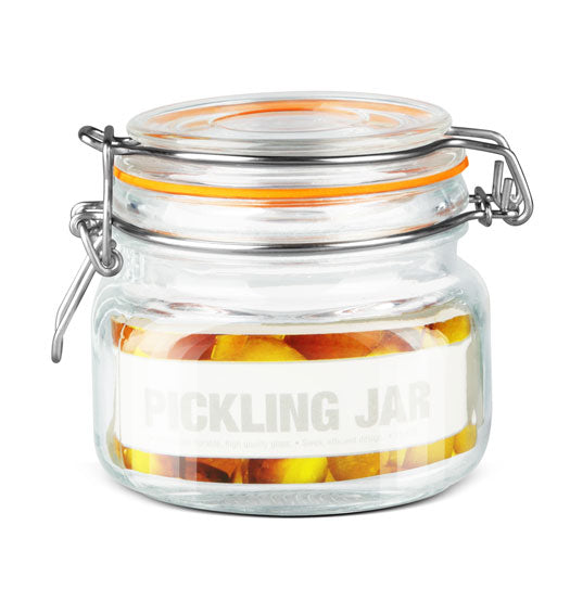 Home Basics 153.6 oz. X-Large Clear Glass Mason Canister Jar