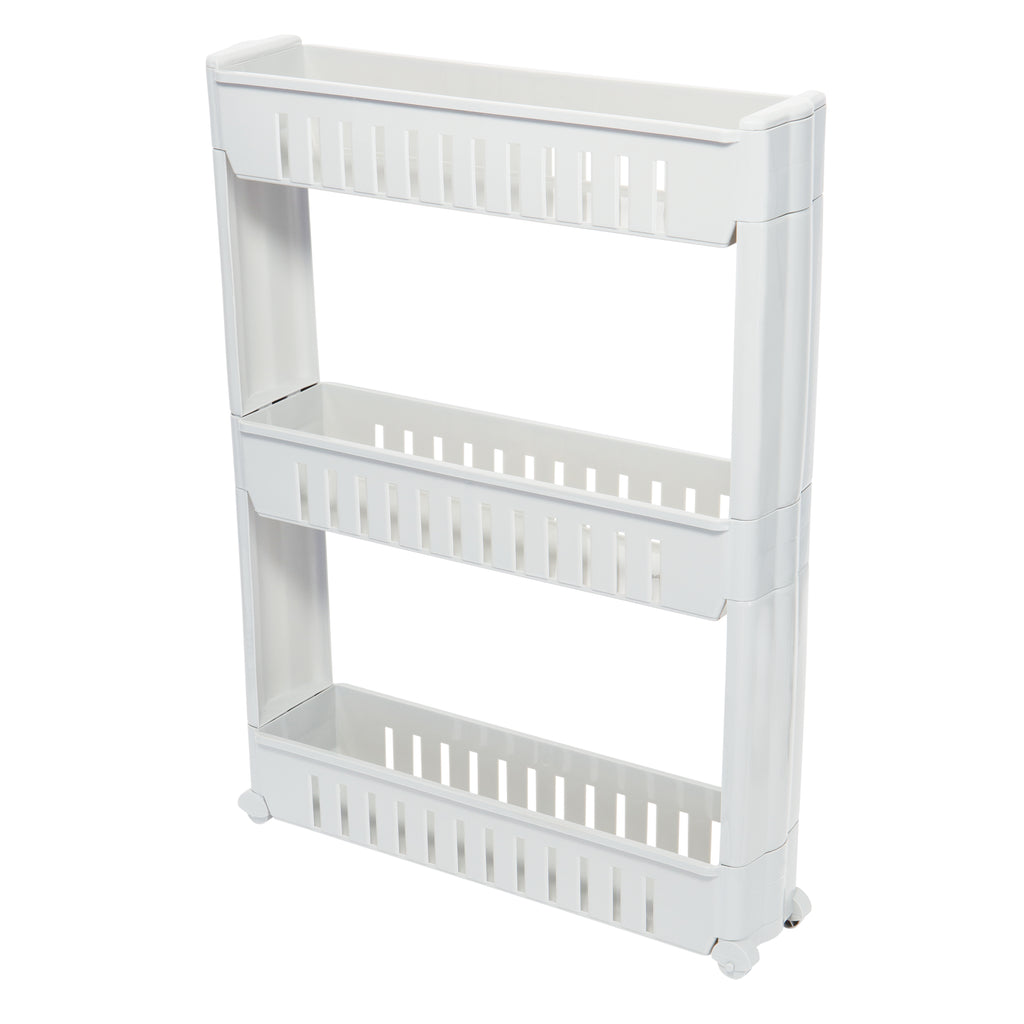 Simplify Slide-2-Stack-It Storage Tote Baskets White