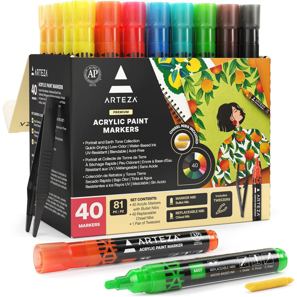 Oil Based Arteza Acrylic Markers Set Of 20 Arteza Acrylic Markers