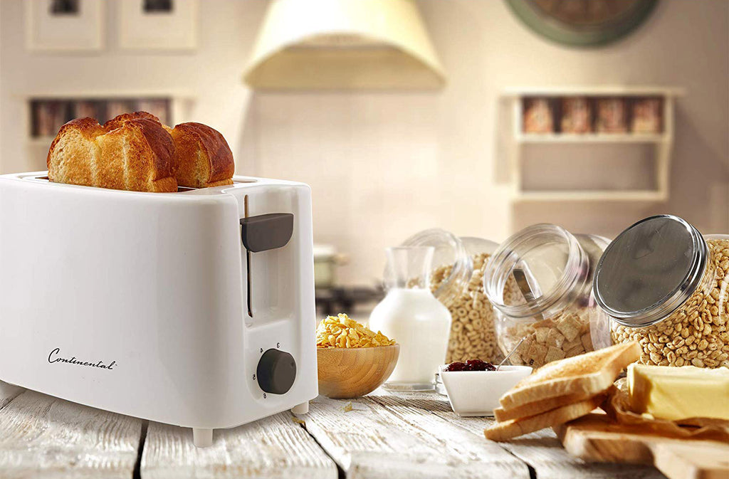 Continental Electric 2-Slice Toaster Cool Touch - White