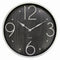 PREMIUS Modern Numeral Bold Round Analog Wall Clock, Wood Dark, 14 Inches