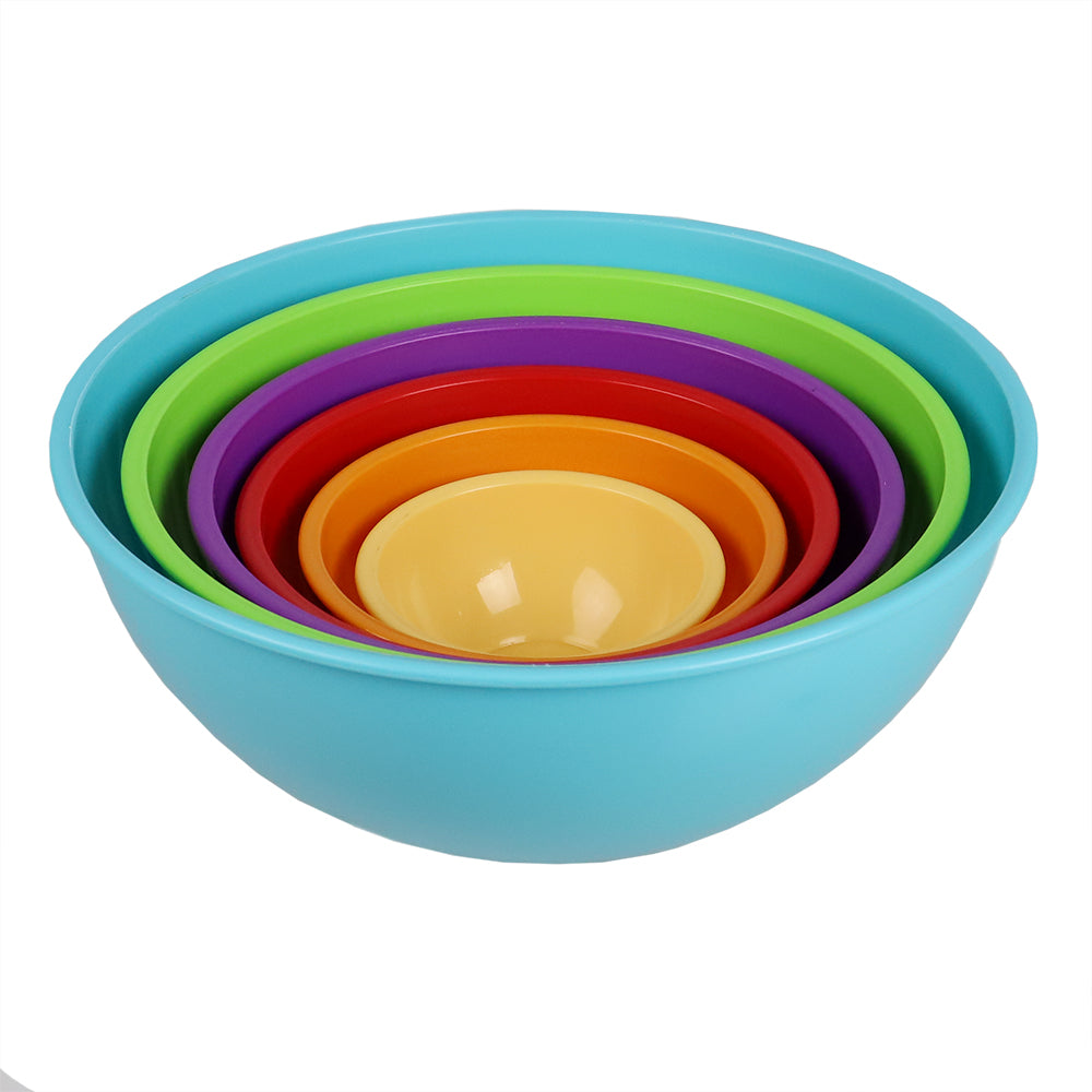 Home Basics 12 Piece Nesting Plastic Bowl Set, MultiColor ShopBobbys
