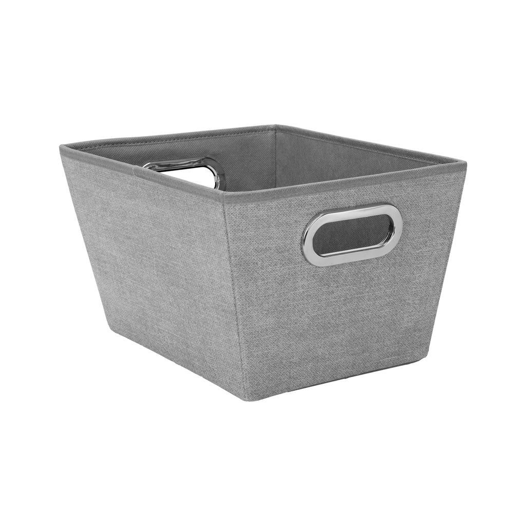 Simplify Small Herringbone Storage Bin White