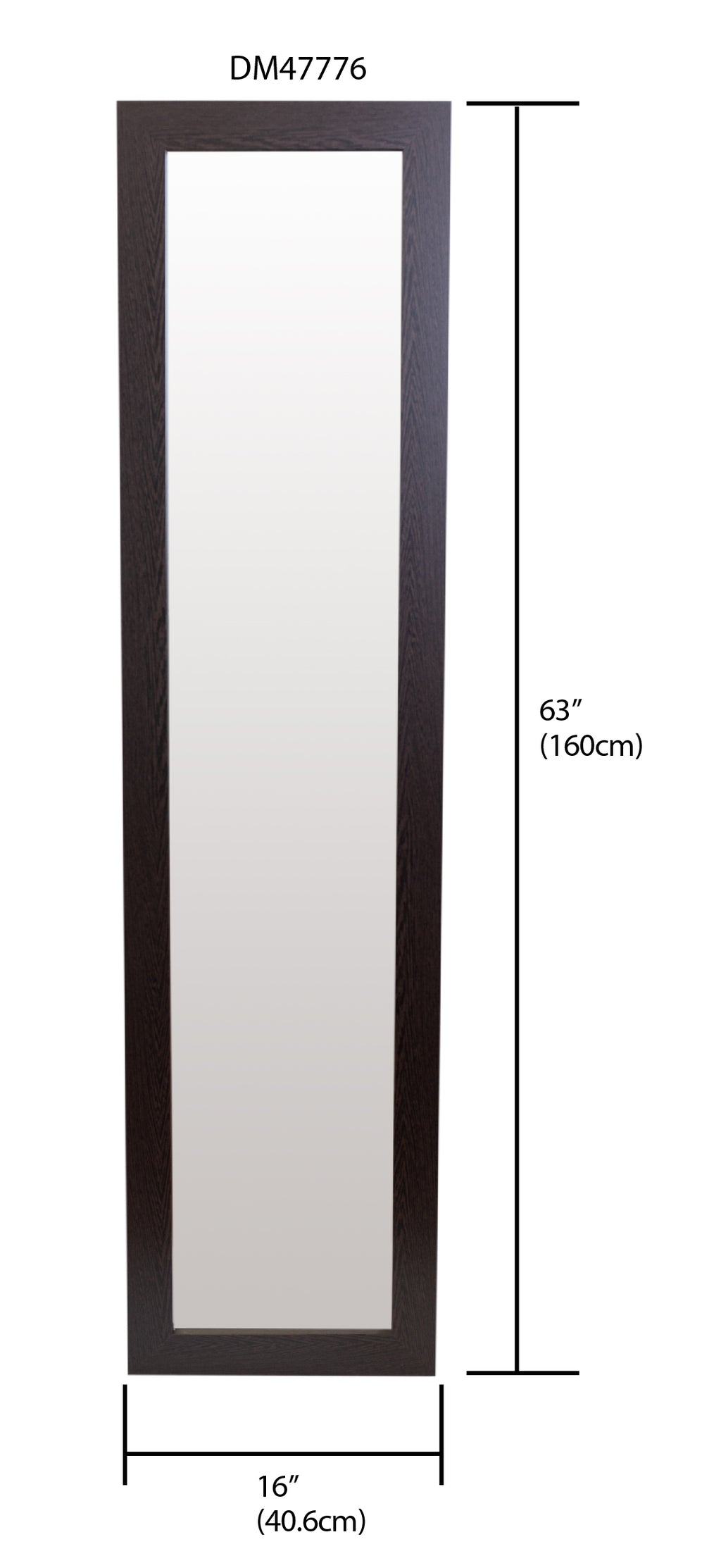 Home Basics Full Length Floor Mirror With Easel Back, Mahogany ShopBobbys