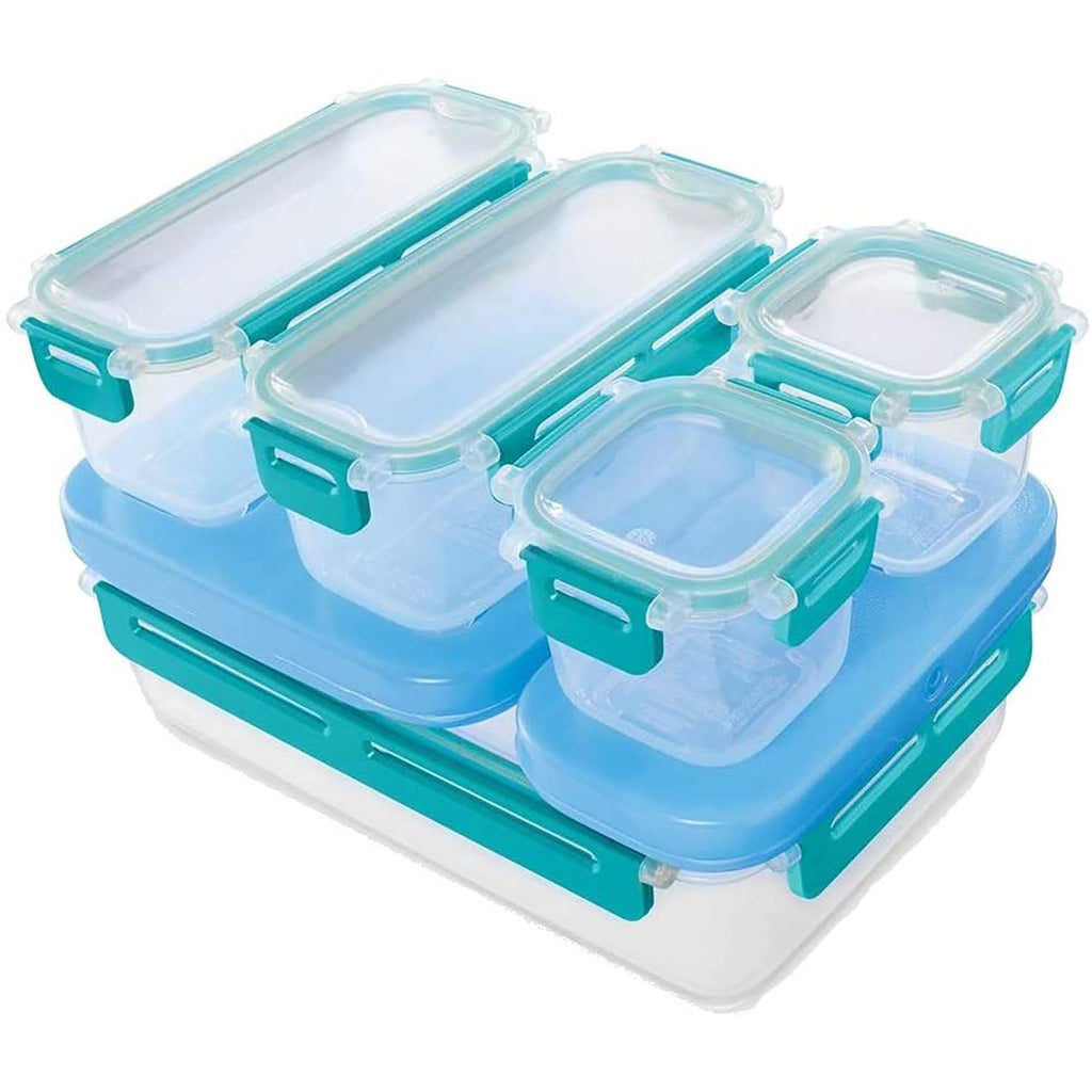 Sterilite 4 Cup Square Ultra-Seal Container, Clear/Blue