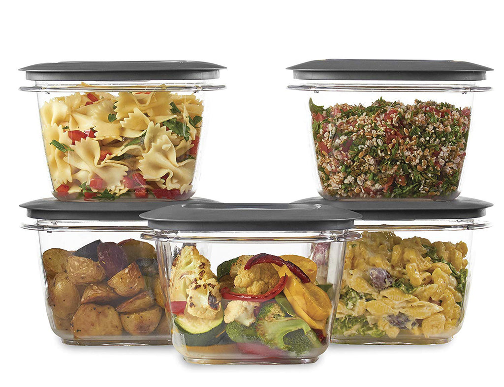 Rubbermaid Premier 5-Pack Easy Find Container Set With Lids, Clear