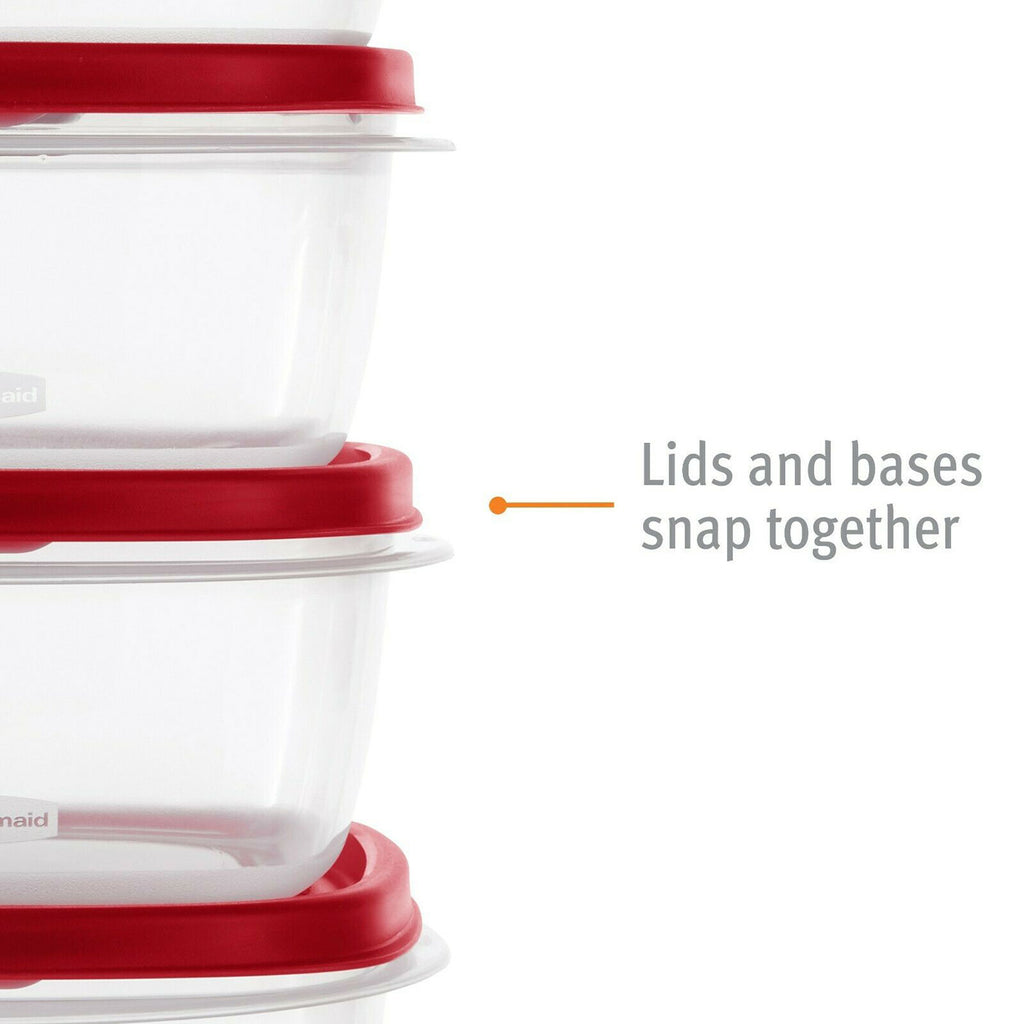 0.5 /1.25 /2 /3/5/7 cups Rubbermaid BPA-FREE Plastic Food Storage Containers  Set