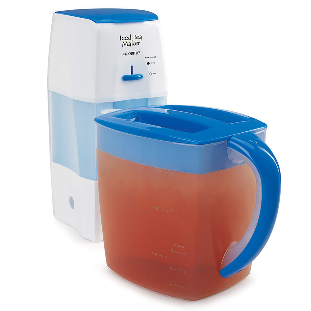 Mr. Coffee Ice Tea Maker with Brewing Strength, Blue, 3 Quarts – ShopBobbys