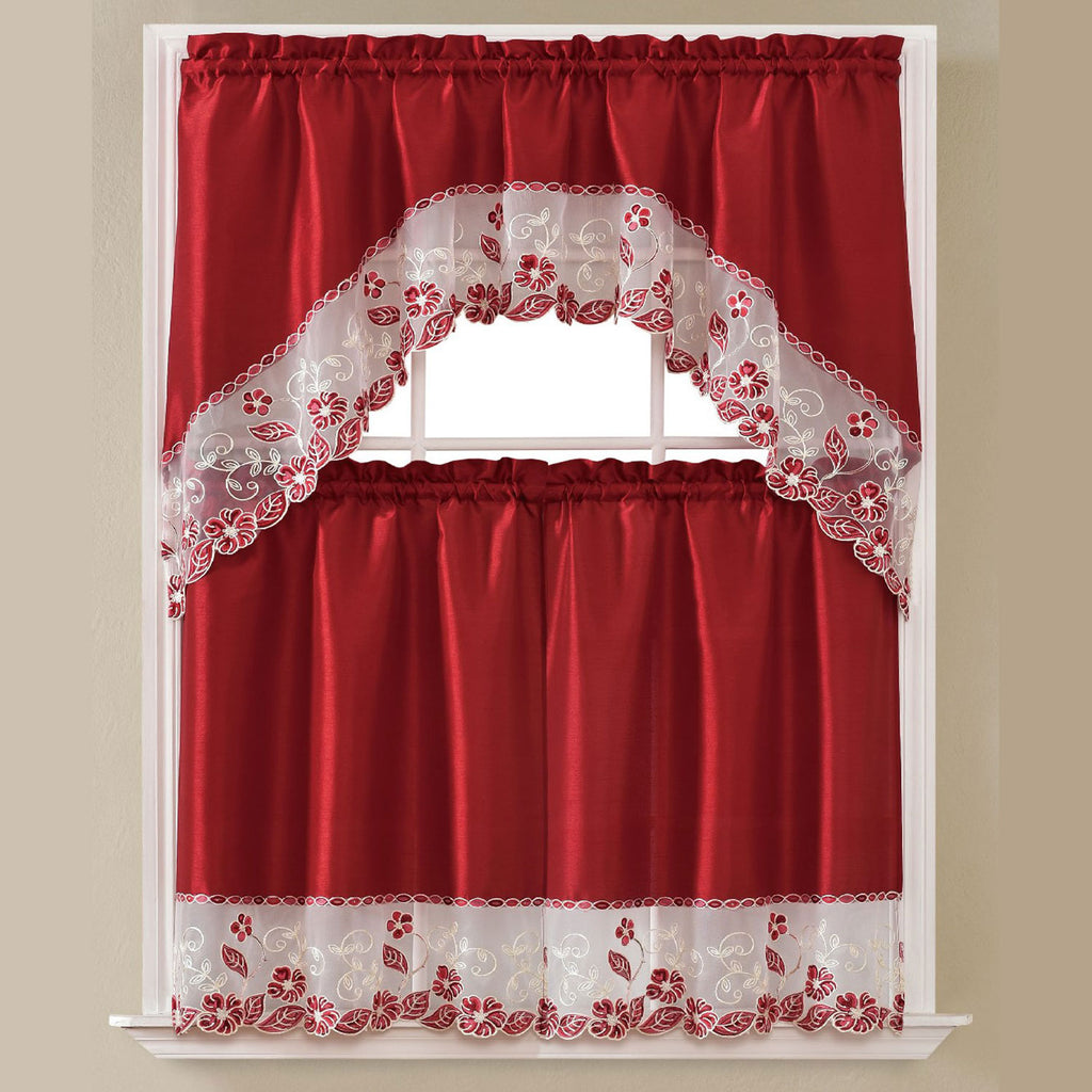 Eden Swag Tier Kitchen Window Curtains