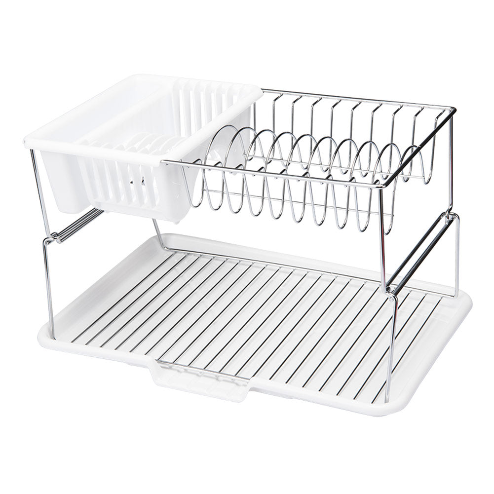 Kitchen Details 10-in W x 12.99-in L x 4.17-in H Plastic Dish Rack and Drip  Tray in the Dish Racks & Trays department at