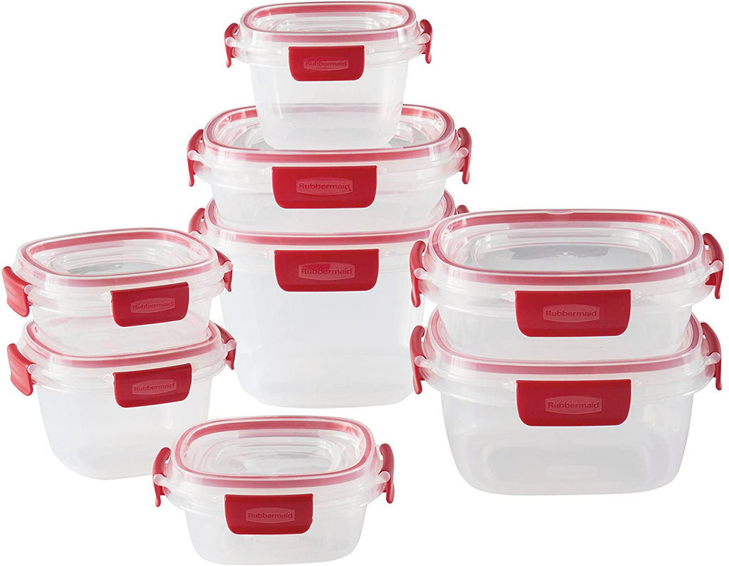 Utensilux Rubbermaid 3,5,7 Cup Food Storage Containers 7 Peice Set, Easy  Find Lids, 3 Container, 3 Lids Chalk Pen And Chalk Labels