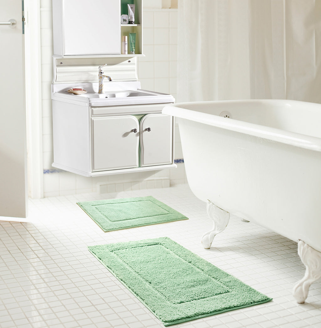 Home Basics Bayou Oval Bath Mat, Clear, SHOWER