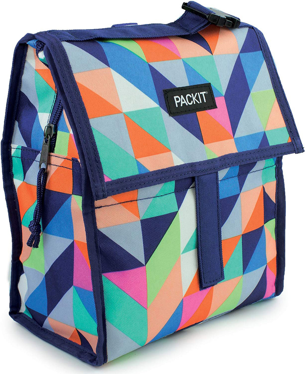 PackIt Freezable Lunch Bag with Zippered Closure, Paradise Breeze