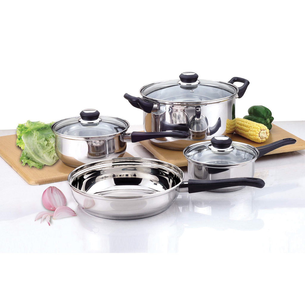  Gourmet Edge - 7pc Stainless Steel Cookware Set with