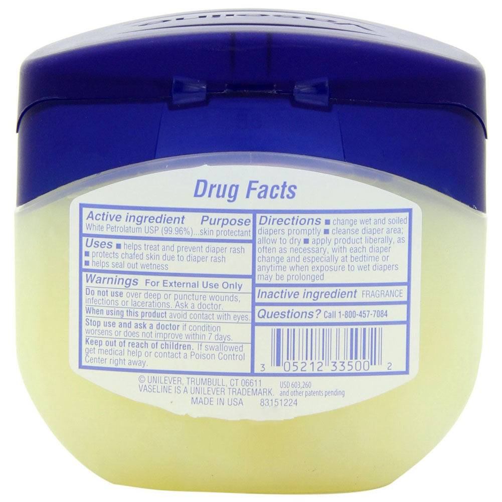 Vaseline 100% Pure Petroleum Jelly, Original Skin Protectant, 13 Oz (Pack  of 2)
