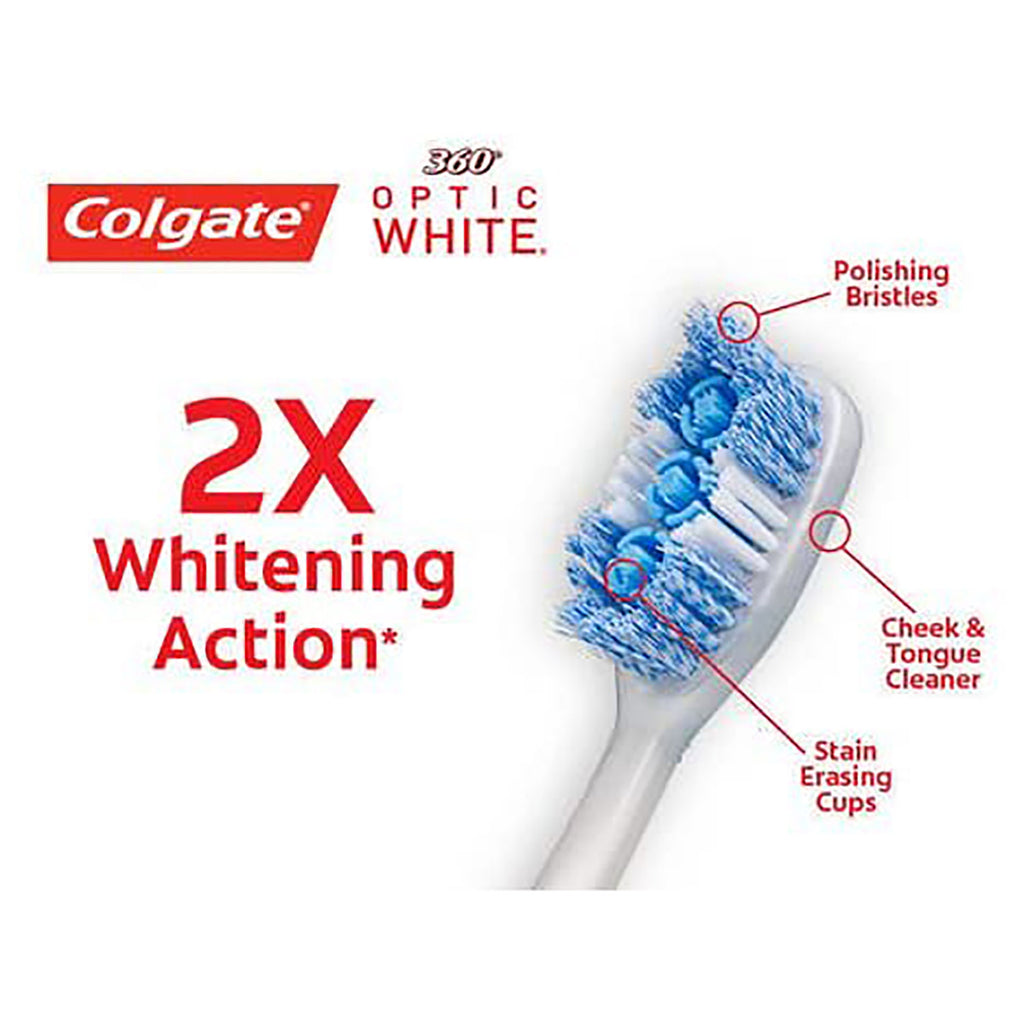 Colgate Optic White 360 Manual Toothbrush, Soft (8 pk.)