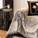 8 of 24:Modern Chenille Sofa Throw Cover, Oversized Floral Abstract Botanical Couch Protector 