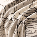 11 of 24:Modern Chenille Sofa Throw Cover, Oversized Floral Abstract Botanical Couch Protector 