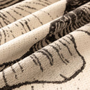 12 of 24:Modern Chenille Sofa Throw Cover, Oversized Floral Abstract Botanical Couch Protector 