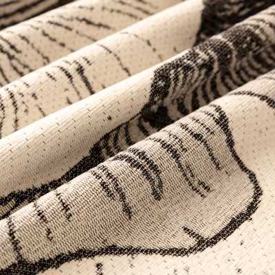 12 of 24:Modern Chenille Sofa Throw Cover, Oversized Floral Abstract Botanical Couch Protector 