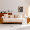24 of 27:Quilted Velvet Sofa Cover, Thick Padded Couch Protector with Raised Geometric Texture 