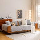 6 of 27:Quilted Velvet Sofa Cover, Thick Padded Couch Protector with Raised Geometric Texture 