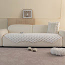 23 of 24:Faux Rabbit Fur Sofa Topper, Plush Non-Slip Couch Protector Cover for Pets & Kids 