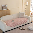 6 of 24:Faux Rabbit Fur Sofa Topper, Plush Non-Slip Couch Protector Cover for Pets & Kids 