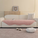 5 of 24:Faux Rabbit Fur Sofa Topper, Plush Non-Slip Couch Protector Cover for Pets & Kids 