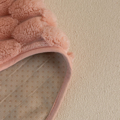 13 of 24:Faux Rabbit Fur Sofa Topper, Plush Non-Slip Couch Protector Cover for Pets & Kids 