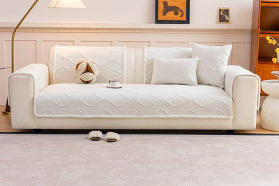 35 of 47:Thickened Crystal Velvet Sofa Cover, Non-Slip Quilted Couch Protector for Pets & Kids 