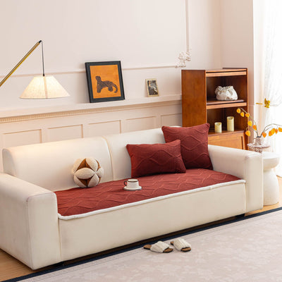29 of 47:Thickened Crystal Velvet Sofa Cover, Non-Slip Quilted Couch Protector for Pets & Kids 