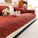 21 of 47:Thickened Crystal Velvet Sofa Cover, Non-Slip Quilted Couch Protector for Pets & Kids 