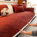 18 of 47:Thickened Crystal Velvet Sofa Cover, Non-Slip Quilted Couch Protector for Pets & Kids 