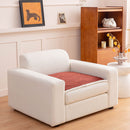 42 of 47:Thickened Crystal Velvet Sofa Cover, Non-Slip Quilted Couch Protector for Pets & Kids 