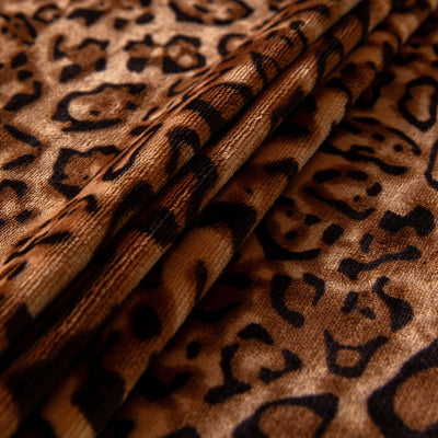 10 of 26:Leopard Print Flannel Sofa Throw Cover, Soft Couch Protector for Pets, Kids & Home 