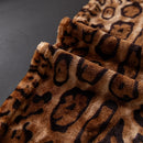 12 of 26:Leopard Print Flannel Sofa Throw Cover, Soft Couch Protector for Pets, Kids & Home 