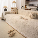 26 of 31:Luxury Elegant Chenille Sofa Throw Cover with Floral Embroidered Lace & Pom-Pom Trim 