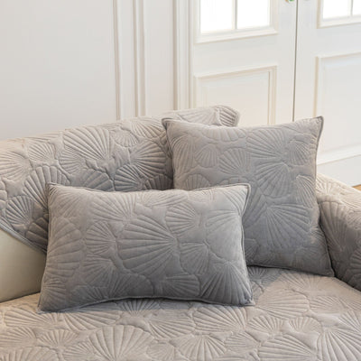 29 of 29:Plush Quilted Padded Sofa Cover, Non-Slip Seashell Couch Protector for Pets & Kids 