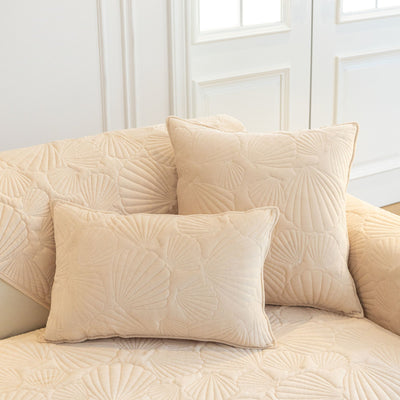 27 of 29:Plush Quilted Padded Sofa Cover, Non-Slip Seashell Couch Protector for Pets & Kids 