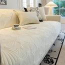 19 of 29:Plush Quilted Padded Sofa Cover, Non-Slip Seashell Couch Protector for Pets & Kids 