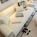 12 of 29:Plush Quilted Padded Sofa Cover, Non-Slip Seashell Couch Protector for Pets & Kids 