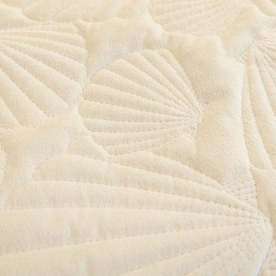 15 of 29:Plush Quilted Padded Sofa Cover, Non-Slip Seashell Couch Protector for Pets & Kids 