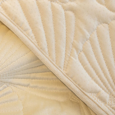 17 of 29:Plush Quilted Padded Sofa Cover, Non-Slip Seashell Couch Protector for Pets & Kids 