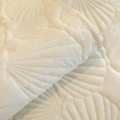 18 of 29:Plush Quilted Padded Sofa Cover, Non-Slip Seashell Couch Protector for Pets & Kids 