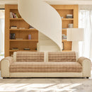 34 of 40:Plush Faux Rabbit Fur Sofa Cover, Warm Non-Slip Couch Protector for Leather Sofas 
