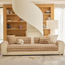 6 of 40:Plush Faux Rabbit Fur Sofa Cover, Warm Non-Slip Couch Protector for Leather Sofas 