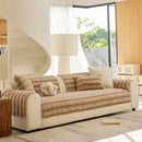 7 of 40:Plush Faux Rabbit Fur Sofa Cover, Warm Non-Slip Couch Protector for Leather Sofas 