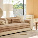 32 of 40:Plush Faux Rabbit Fur Sofa Cover, Warm Non-Slip Couch Protector for Leather Sofas 