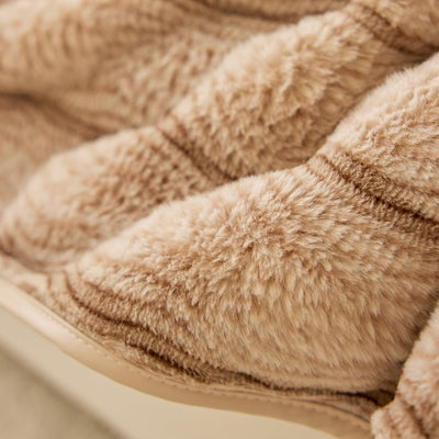 15 of 40:Plush Faux Rabbit Fur Sofa Cover, Warm Non-Slip Couch Protector for Leather Sofas 